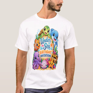 Lieve Onder de Zee Verjaardagsfeestje Sticker met  T-shirt