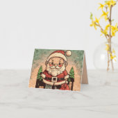 Lieve Opa Kerstman Kaart (Gele Bloem)