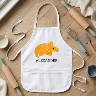 Lieve Oranje Dinosaurus Persoonlijk Kinder Schort