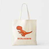 Lieve Oranje Dinosaurussen Kinderen Tote Bag (Voorkant)