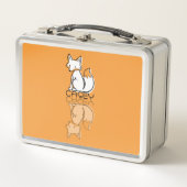 Lieve Oranje Vos Reflectie Doodle Aangepaste Naam  (Voorkant)