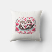 Lieve otter grap kussen (Achterkant)