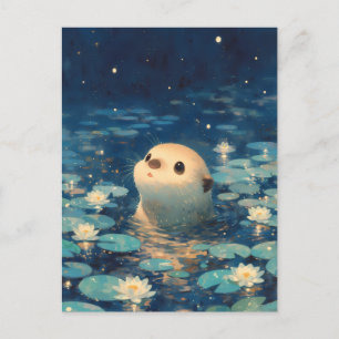 Lieve Otter in Sterrennacht Lelievijver Briefkaart