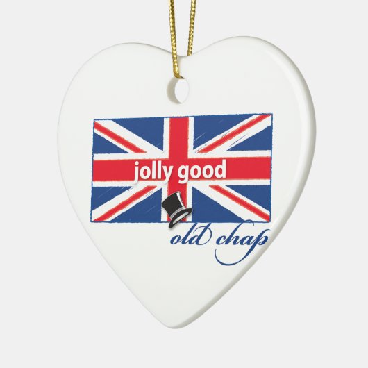 Lieve oude kerel! keramisch ornament (Links)