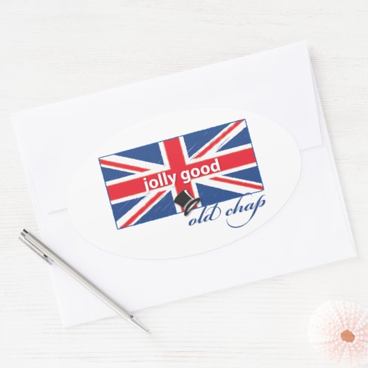 Lieve oude kerel! ovale sticker (Envelop)