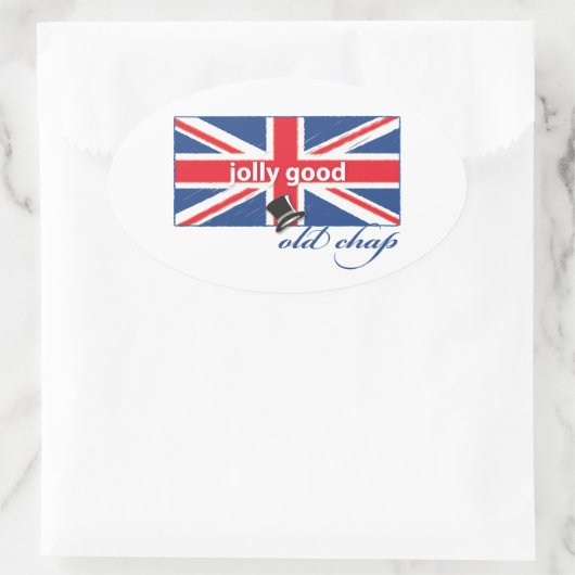 Lieve oude kerel! ovale sticker (Tas)