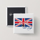 Lieve oude kerel! vierkante button 5,1 cm (Voorkant /achterkant)