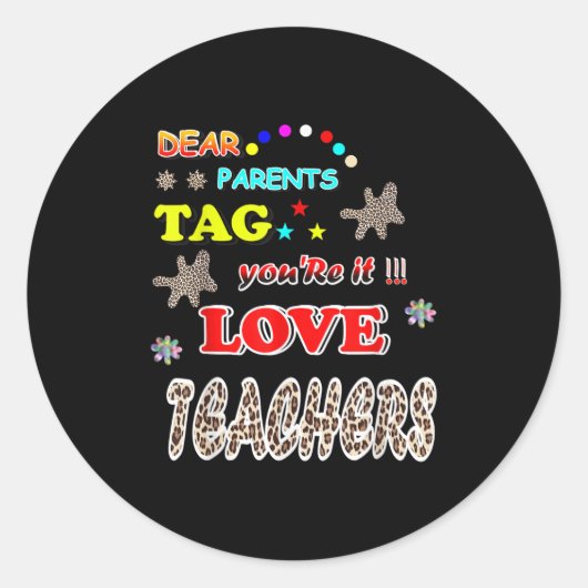 Lieve ouders Label Je bent het Liefde Leraren, Gra (Voorkant)