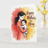 Lieve Ouders Omhelzen Kaart (Gele Bloem)