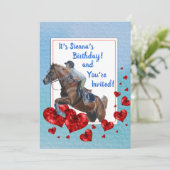 Lieve paard springen uitnodigingen (Staand voorkant)