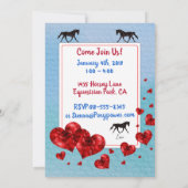 Lieve paard springen uitnodigingen (Achterkant)