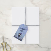 Lieve Paarse Heks Kinderen Halloween Cadeaulabel (Met Touw)
