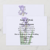 Lieve Paarse Iris Kaart (Voorkant / Achterkant)