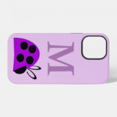Lieve Paarse Lieveheersbeestje Persoonlijk iPhone Hoesje (Achterkant horizontaal)