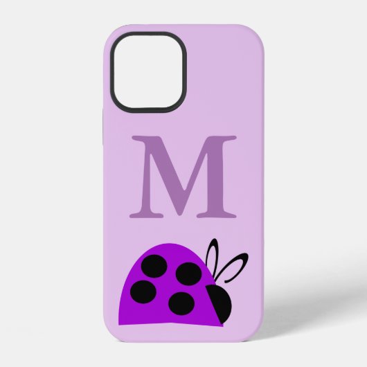 Lieve Paarse Lieveheersbeestje Persoonlijk iPhone Hoesje (Achterkant)
