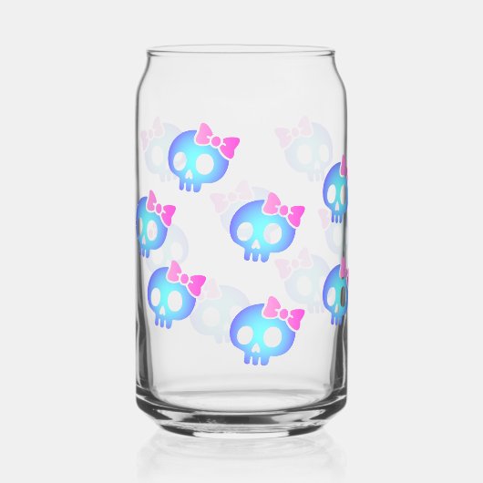 Lieve Paarse Schedel Planner Blikvorm Glas (Voorkant)