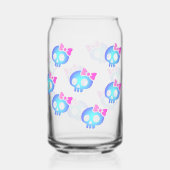 Lieve Paarse Schedel Planner Blikvorm Glas (Achterkant)