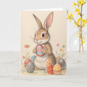 Lieve Paashaas  Kaart (Gele Bloem)