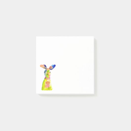 Lieve paashaas waterverf kunst post-it® notes (Voorkant)