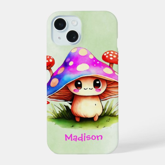 Lieve Paddenstoel iPhone 15 Case (Achterkant)