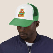 Lieve paddenstoel met bloemen trucker pet (In situ)