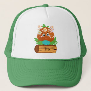 Lieve paddenstoel met bloemen trucker pet