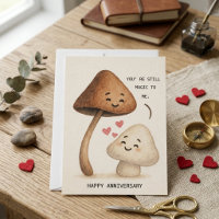 Lieve paddenstoelen huwelijksverjaardagskaart