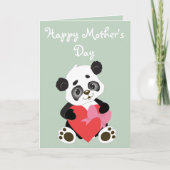 Lieve Panda Moederdag Kaart (Voorkant)