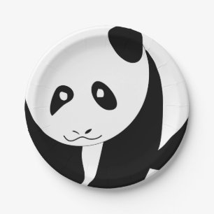 Lieve panda papieren bordje