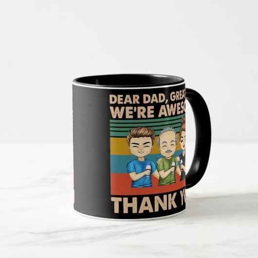 Lieve pap, we zijn Geweldige. Mok (Voorkant rechts)