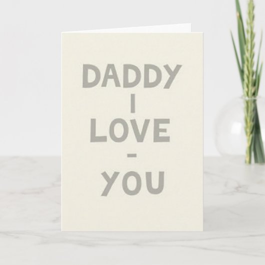 Lieve Papa Berichtkaart Kaart (Voorkant)