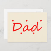 Lieve papa  briefkaart (Voorkant / Achterkant)