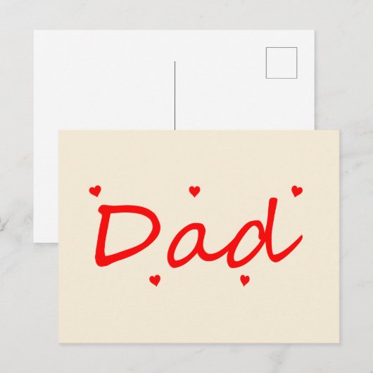 Lieve papa  briefkaart (Voorkant / Achterkant)