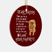 Lieve papa Brussels Griffon Dog Vaderdag Keramisch Ornament (Rechts)