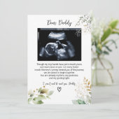 Lieve papa, een bericht van het kleine ventje feestdagenkaart (Staand voorkant)