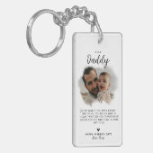 Lieve papa | Moderne Foto Hart Vaderdag Sleutelhanger (Voorkant Links)