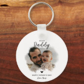 Lieve papa | Moderne Foto Hart Vaderdag Sleutelhanger (Voorkant)
