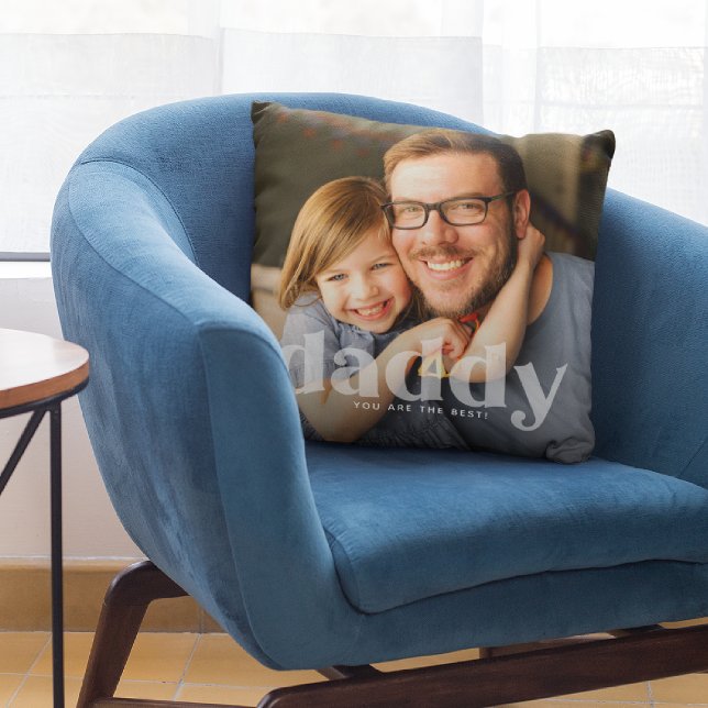 Lieve papa-overlay typografie foto  kussen (Creator heeft geüpload)