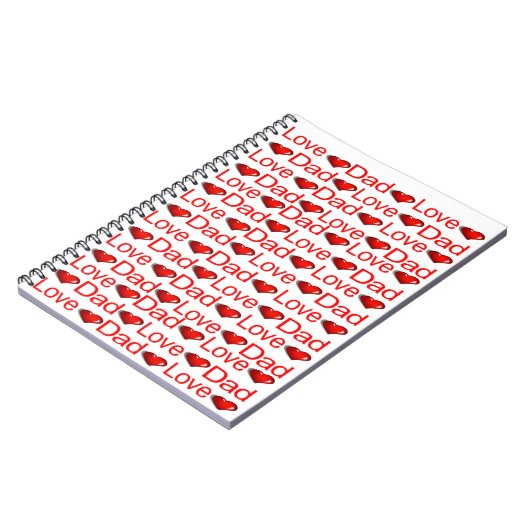 Lieve Papa Rode Harten Notitieboek (Linkerzijde)