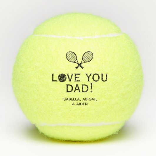 Lieve Papa Tennisballen (Voorkant)