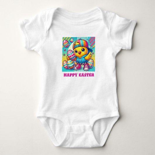 Lieve Pasen Konijn Eén-delig Voor Baby's Romper (Voorkant)