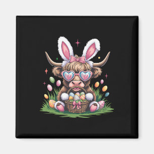 Lieve Pasen Konijn Koe Design Koe Liefhebber Grapp Magneet