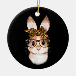 Lieve Pasen Konijn Moeder Pasen Luipaard Jaar van  Keramisch Ornament