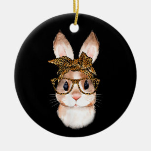 Lieve Pasen Konijn Moeder Pasen Luipaard Jaar van Keramisch Ornament