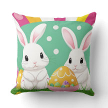 Lieve Pasenkonijnen met decoratieve eieren