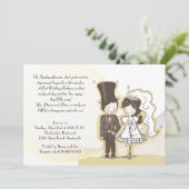 Lieve Pasgetrouwden Huwelijksuitnodiging Kaart (Staand voorkant)