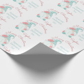 Lieve Pastel Prettig Kerstmis Aangepaste Naam Kabo Cadeaupapier (Hoek)