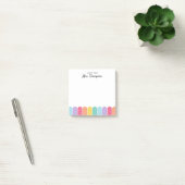 Lieve pastel regenboog boog gepersonaliseerde lera post-it® notes (Kantoor)