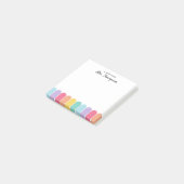Lieve pastel regenboog boog gepersonaliseerde lera post-it® notes (Schuin)