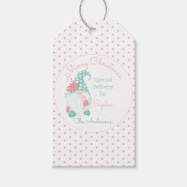 Lieve Pastelkleurig Prettig Kerstmis Aangepaste Na Cadeaulabel